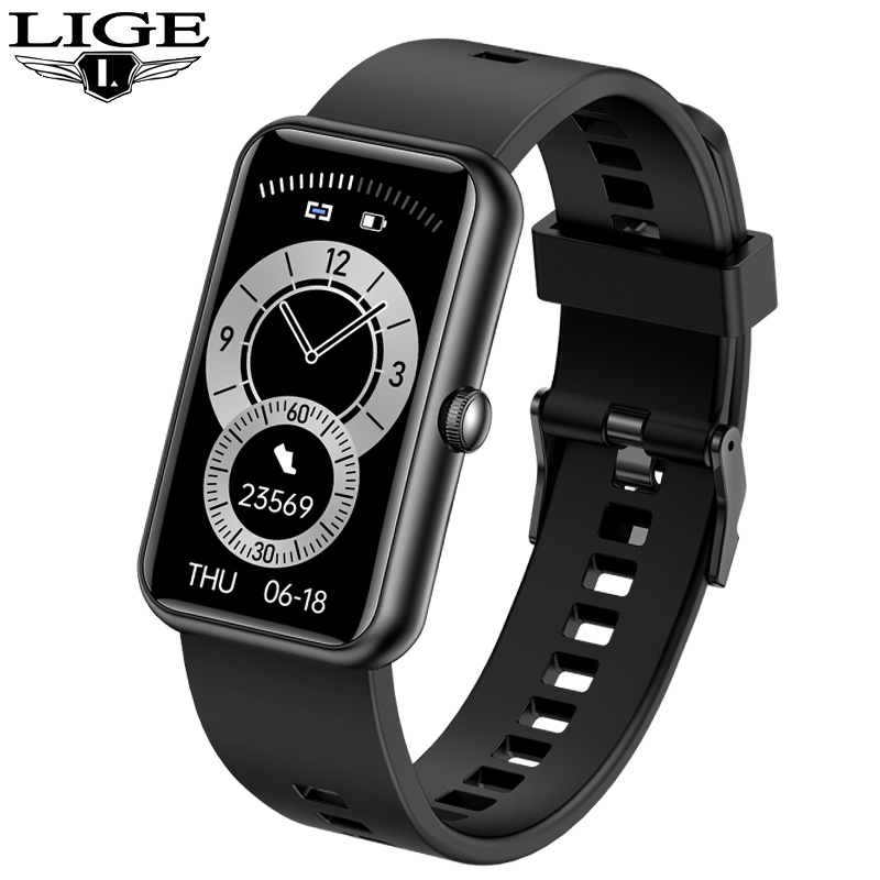 Đồng Hồ Thông Minh LIGE Band 6 Full Màn Hình Màu AMOLED Cho Huawei 1.47"