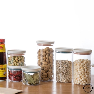 ALIFE Stackable Kitchen Food Storage Can Sealed Box Plastic Bottle Spice Jar