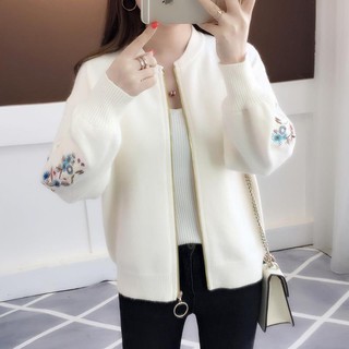 Áo Khoác Cardigan Dệt Kim Tay Dài Chống Nắng Dáng Rộng Màu Sắc Trơn Thời Trang Xuân Thu Phong Cách Hàn Quốc Cho Nữ