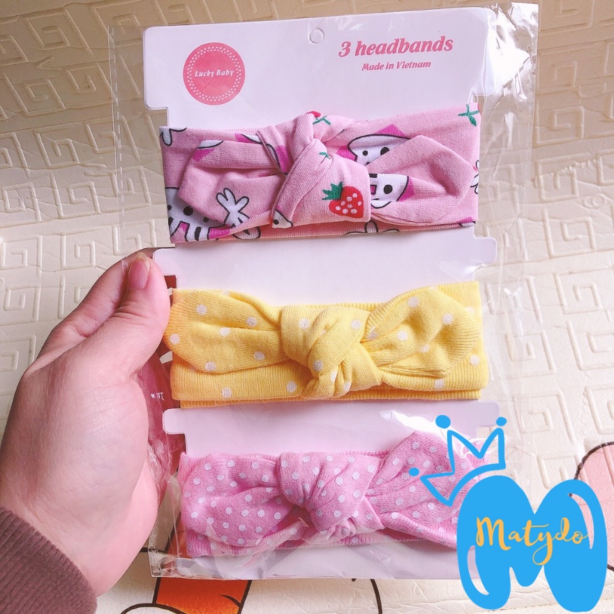 Mũ nón băng đô Turban cho trẻ nơ đội đầu cho bé gái tuban mùa hè 0 đến 2 tuổi