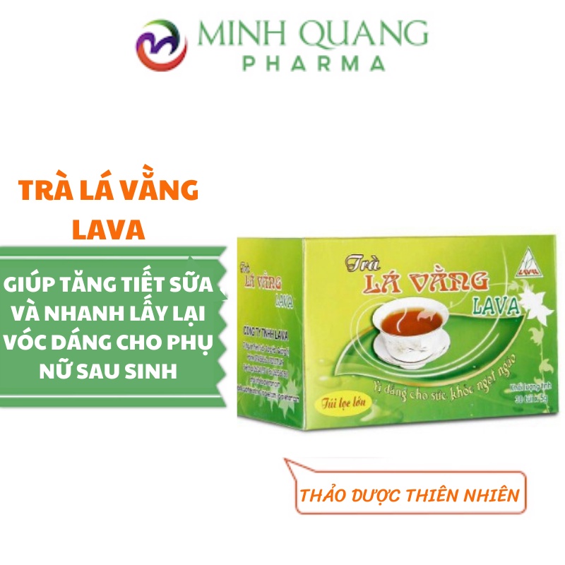 Trà Lá Vằng Lava (hộp 30 túi lọc) - Kích Thích Tiêu Hóa, Giúp Ngủ Ngon Giấc