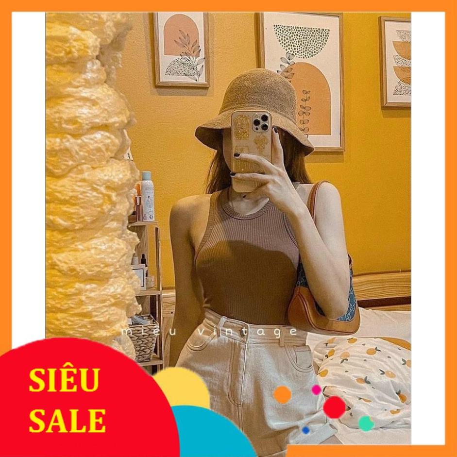Áo ba lỗ nữ, áo sát nách nữ chất liệu cotton tăm co giãn đẹp | BigBuy360 - bigbuy360.vn