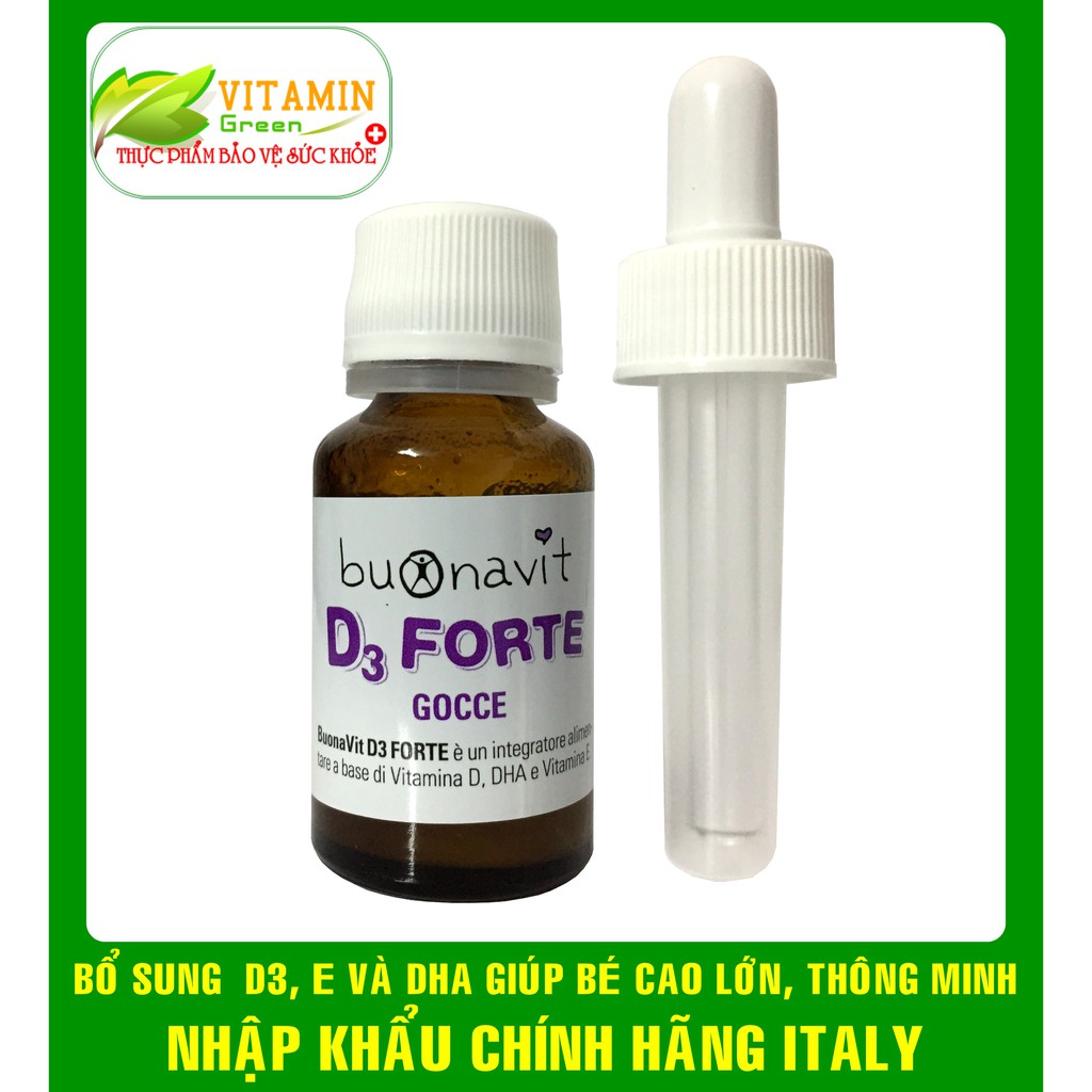 BUONAVIT D3 FORTE BỔ SUNG VITAMIN D3 VÀ DHA CHO BÉ GIÚP BÉ CAO LỚN THÔNG MINH | NHẬP KHẨU CHÍNH HÃNG ITALY