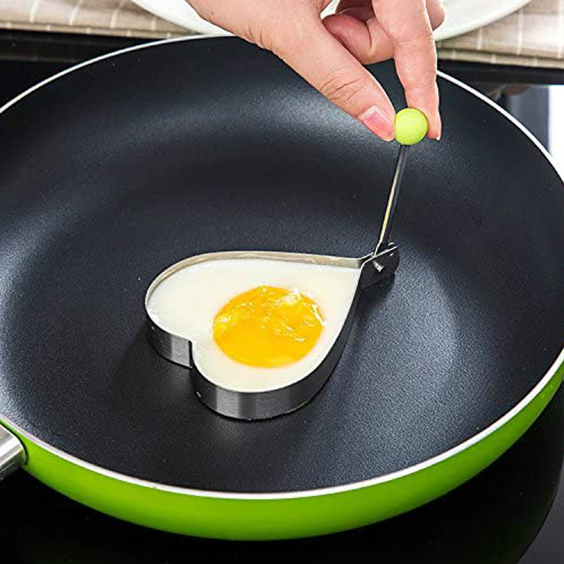JOSMOMO 5 hình dạng bằng thép không gỉ omelet pancake shader khuôn trứng tráng khuôn omelet dụng cụ nấu ăn phụ kiện nhà bếp