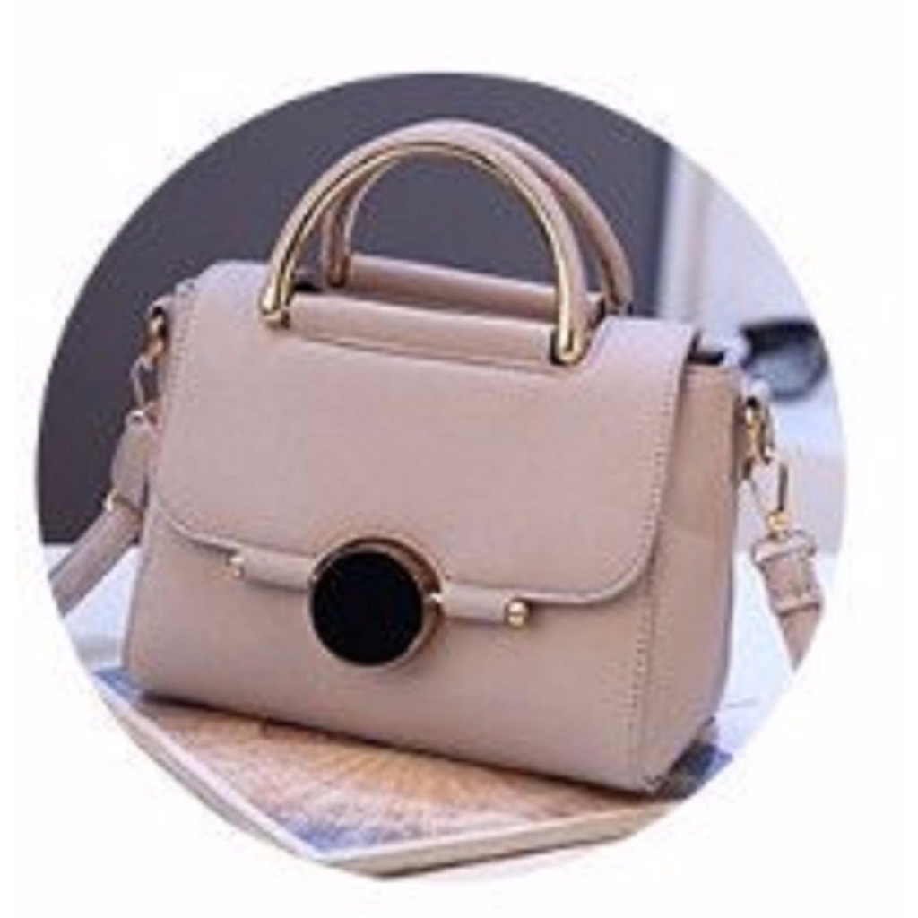 Túi xách nữ nắp tròn (màu hồng)