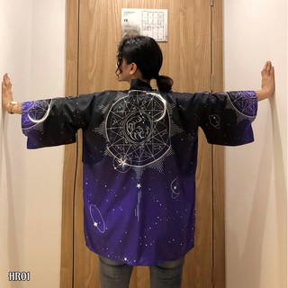 Haori Happi Kimono họa tiết Nhật Bản