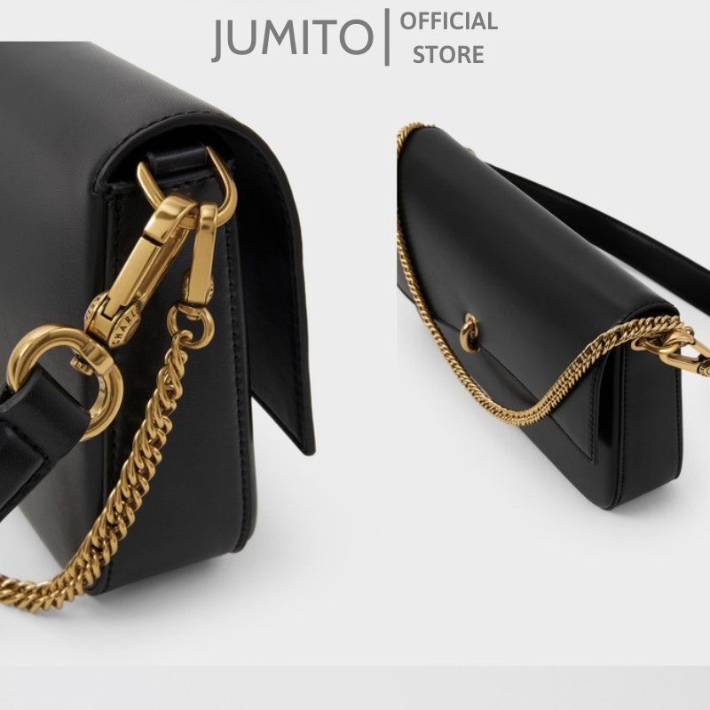 Túi xách nữ đeo chéo đeo vai trơn basic khóa cài trend 2022 siêu xinh JUMITO AA1132