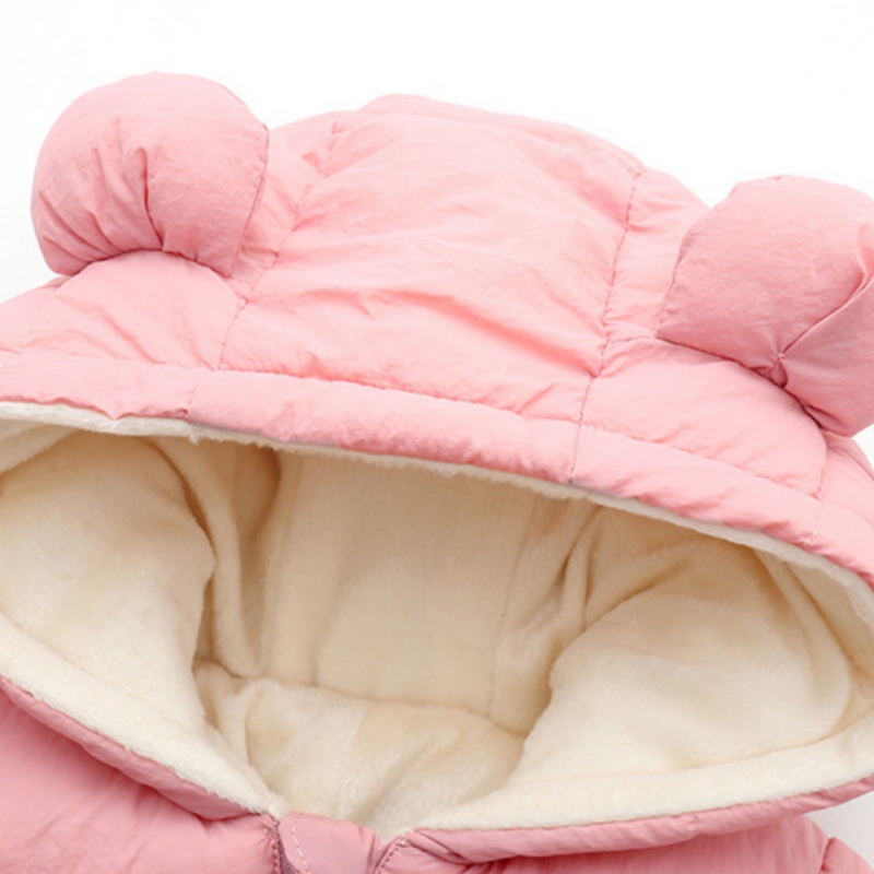 Áo Liền Quần Tay Dài Có Nón Ấm Áp Cho Bé