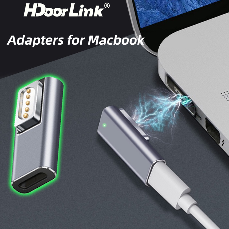 Bộ chuyển đổi HdoorLink hỗ trợ sạc nhanh 5A USB Type C PD từ tính cho Magsafe1/ Magsafe 2