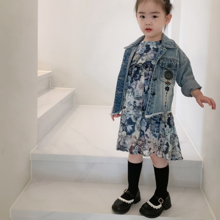 Giày Da Công Chúa Đế Bằng Cho Bé Gái