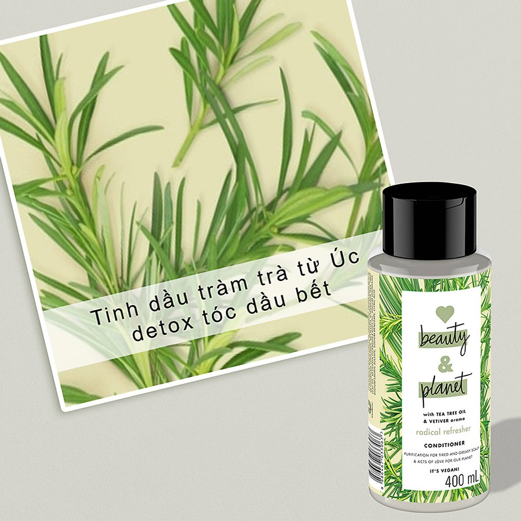 Dầu Gội Dầu Xả Love Beauty And Planet Detox Tóc Dầu Bết 400ml