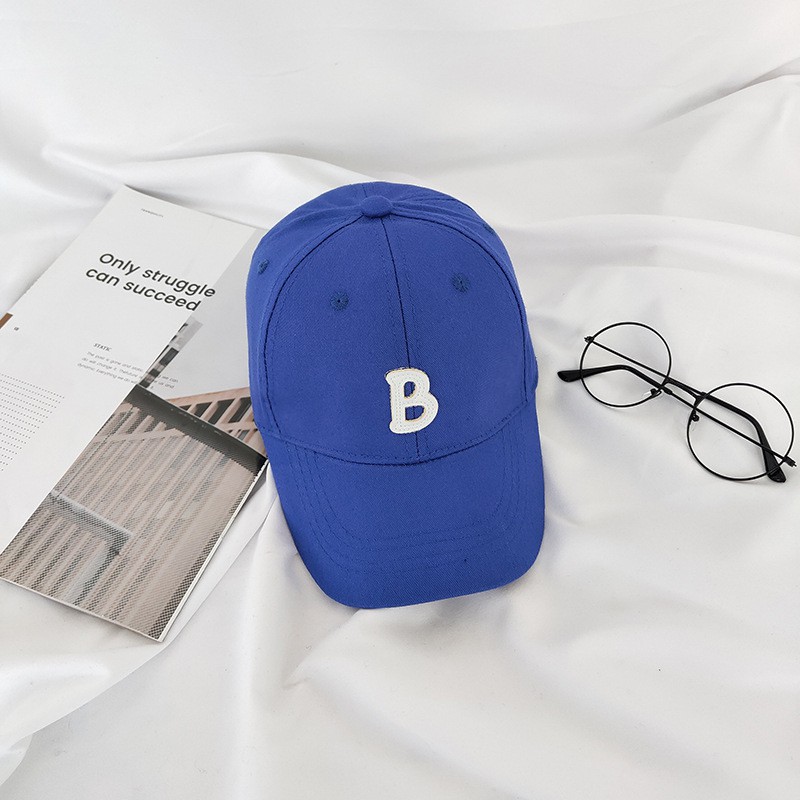 Mũ Lưỡi Trai Màu Sắc Tương Phản Thêu Chữ Phong Cách Hàn Quốc Cho Bé