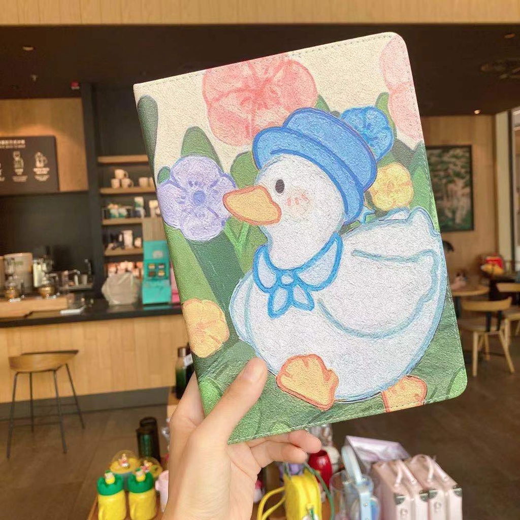 Bao Da Máy Tính Bảng Họa Tiết Vịt Vẽ Sơn Dầu 2022 10.2 Inch mini5 ipad234 Dormant 5