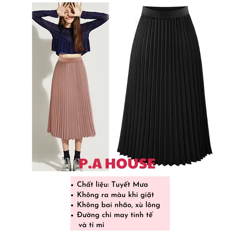 Chân Váy Dáng Dài Dập Li Đơn Giản P.A HOUSE