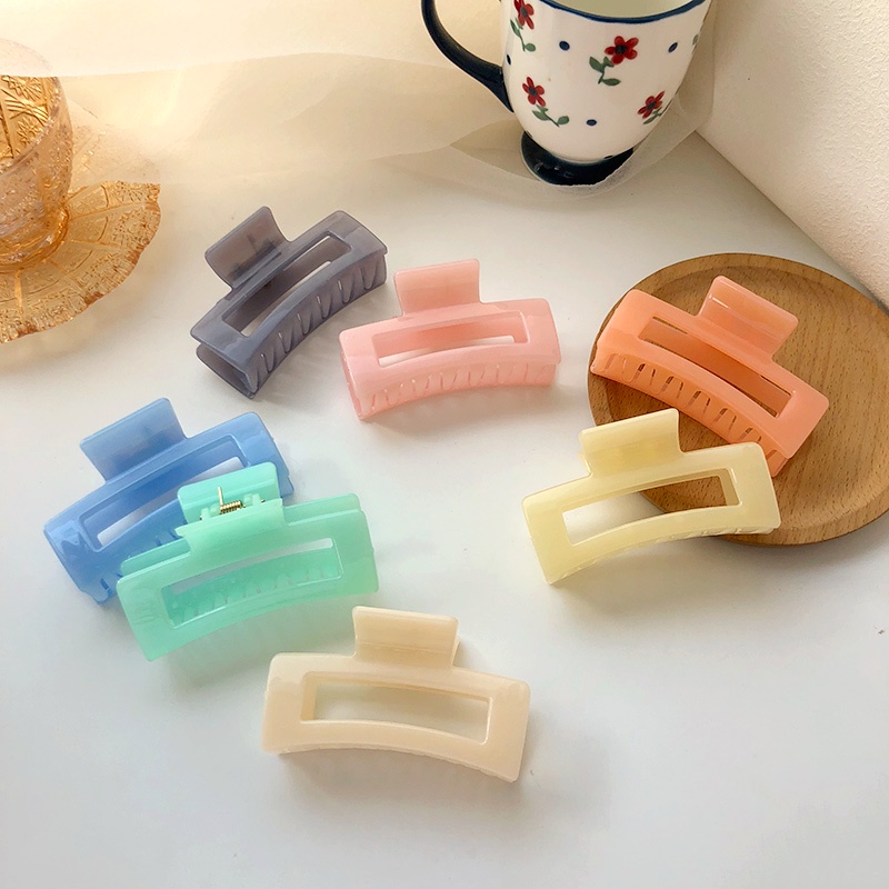 Kẹp Tóc Hình Vuông Màu Sắc vintage Dành Cho Nữ