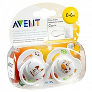 Ty ngậm Avent hình thú cho bé 0-6m (đôi)