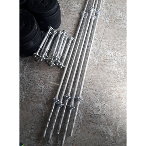 Combo Giàn tập tạ đa năng HT700 kèm 50kg tạ gang và đòn 1m5 thép dày 1ly8 chắc chắn