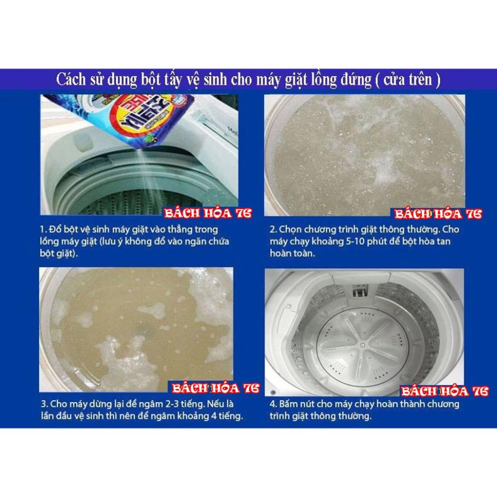 Loại Tốt - Bột Vệ Sinh Máy Giặt Hàn Quốc Sát Khuẩn Khử Mùi An Toàn Tiện Dụng 450g - Tẩy Sạch Lồng Giặt KOREA