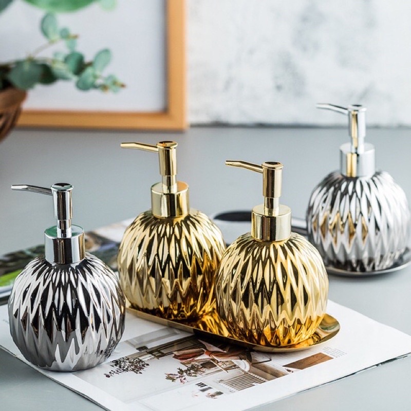 Khay Kim Loại Hình Oval, Đựng Trang Sức Nến, Đồ Dùng Nhà Tắm Sang Trọng (kích thước 23x9,8cm)