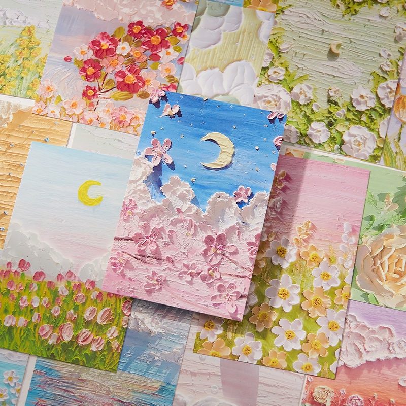 Set 30 Tấm Bưu Thiếp Dán Tường Trang Trí 14.3*9.3CM