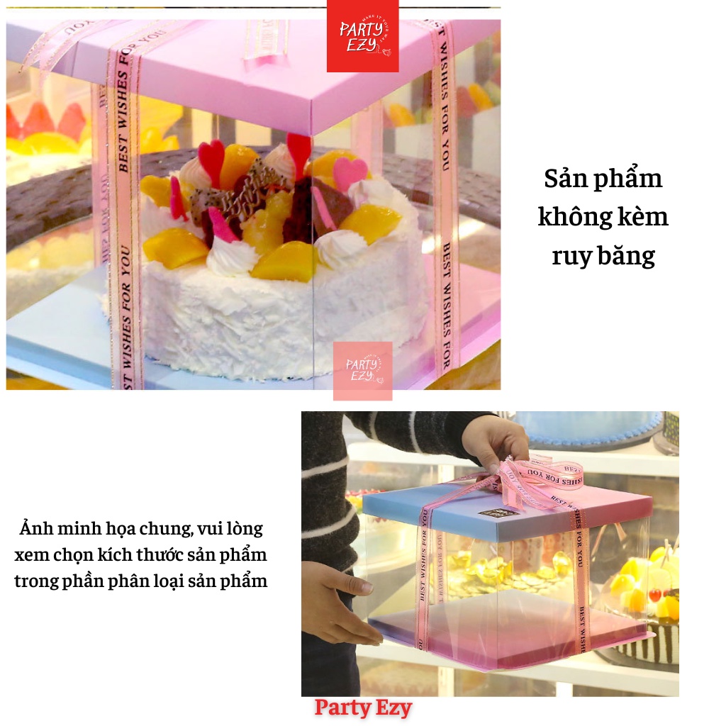 HỘP BÁNH KEM MICA TRONG SUỐT MÀU LOANG GRADIENT