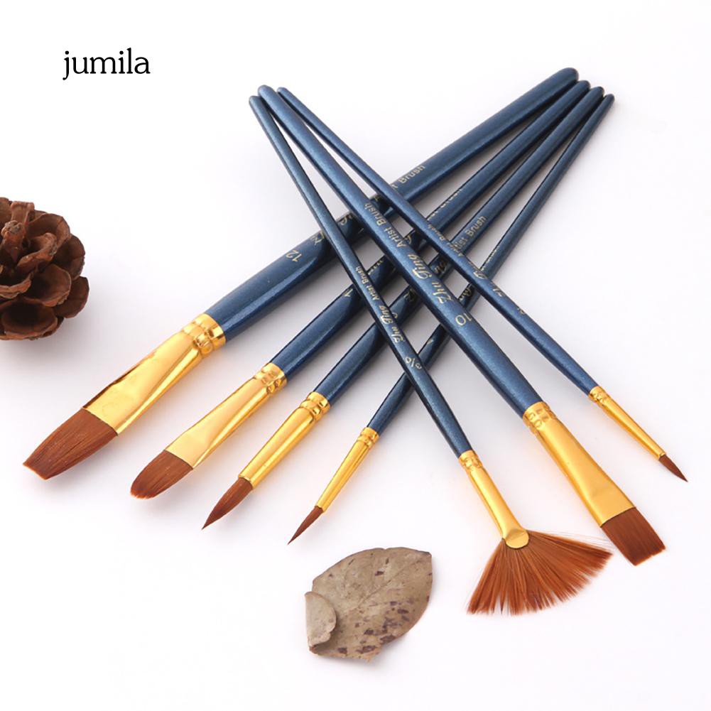 Bộ 7 cọ vẽ màu nước bằng nylon thiết kế cao cấp tiện lợi