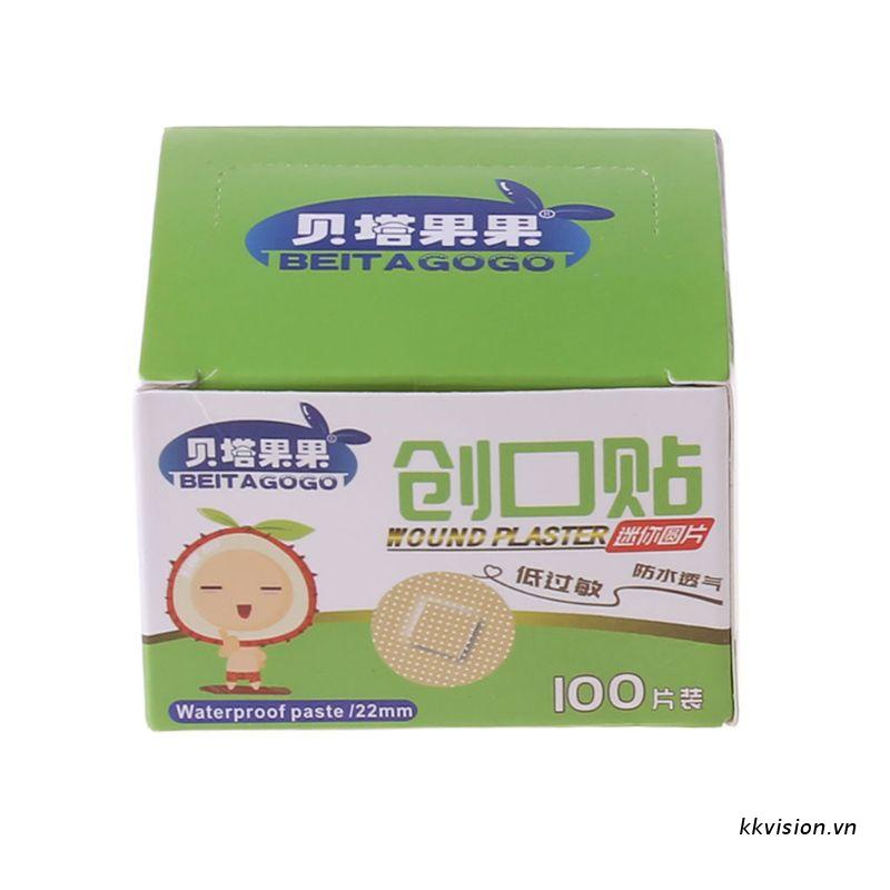 Set 100 băng cá nhân hình tròn mini an toàn tiện dụng