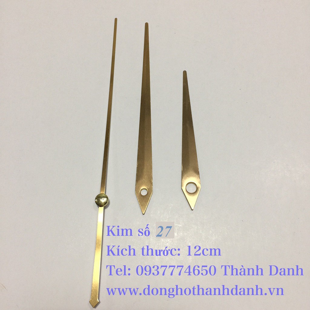 Bộ máy râu kết nối nhạc trục 5mm - kim vàng dài 12cm