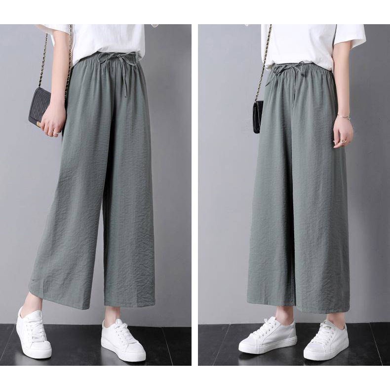 Quần Ống Rộng Màu Đen C8559 Thời Trang Cho Nữ Từ 40-77KG