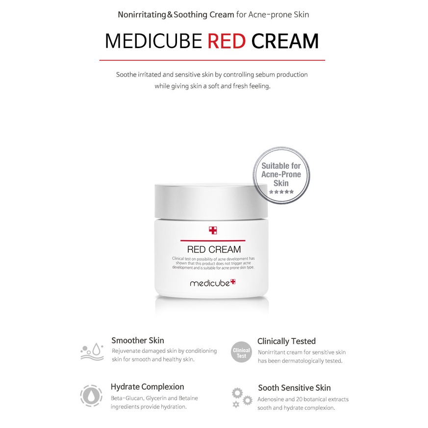 Set chăm sóc dưỡng da MEDICUBE RED LINE dành cho da mun và làn da bị kich ứng