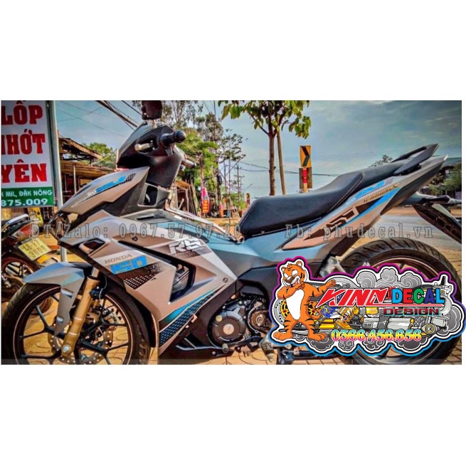 Tem Rời Winner X V3 mẫu RS150 màu xám xanh đen trắng