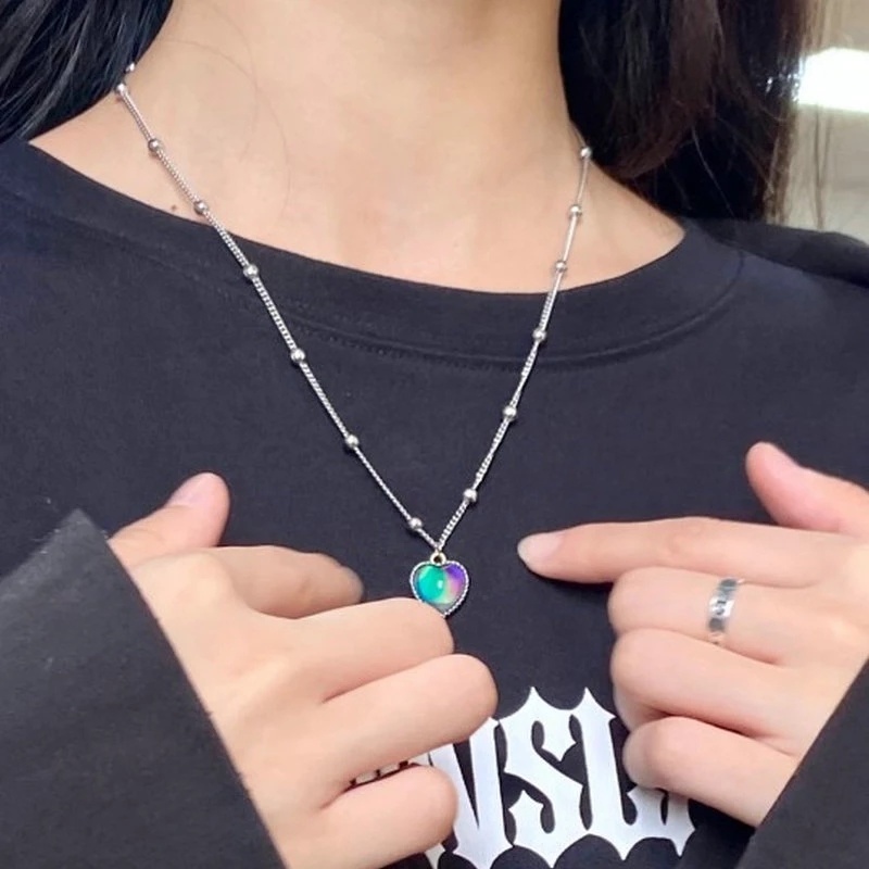 Vòng Cổ Choker Bằng Hợp Kim Thay Đổi Màu Sắc Theo Nhiệt Độ Cơ Thể Độc Đáo