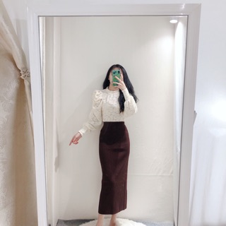 Ảnh Thật - Chân váy len basic