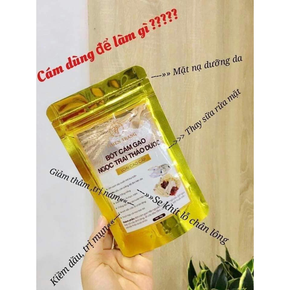 Bột cám gạo ngọc trai [LOẠI CAO CẤP] giúp giảm dầu nhờn, se lỗ chân lông, trắng da tự nhiên- an toàn- hiệu quả HANDMADE