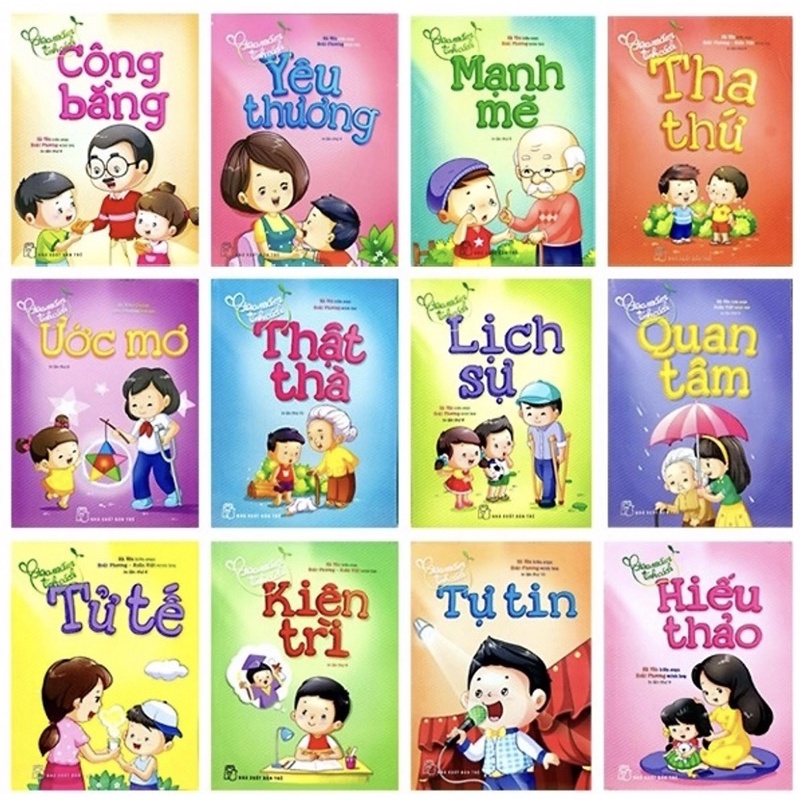 Combo 12 Cuốn GMTC:Lịch sự-Thật Thà-Tha Thứ-Mạnh Mẽ-Quan Tâm-Kiên Trì-Yêu Thương-Công Bằng-Tử Tế-Tự Tin-Hiếu Thảo-Ước Mơ