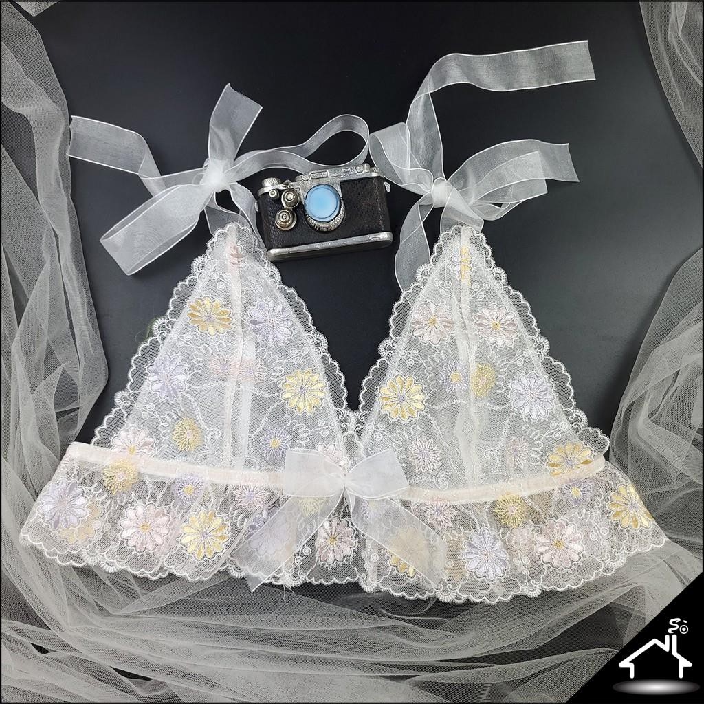 Bộ đồ lót sexy by Nhà Sò lưới thêu hoa quần dây NS031 | BigBuy360 - bigbuy360.vn