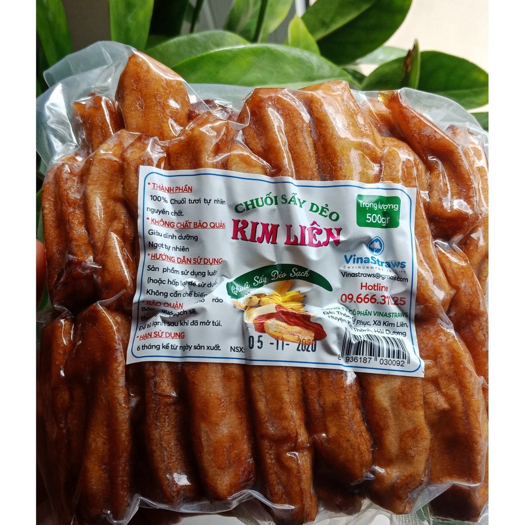 (Gía sỉ) Combo 20 túi chuối sấy dẻo ngon sạch 500g