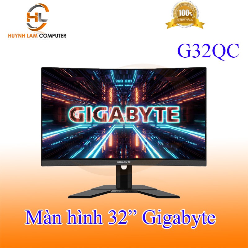 Màn hình 32inch Gigabyte G32QC (2K/VA/165Hz/1ms/350 nits/HDMI+DP/Cong) chính hãng