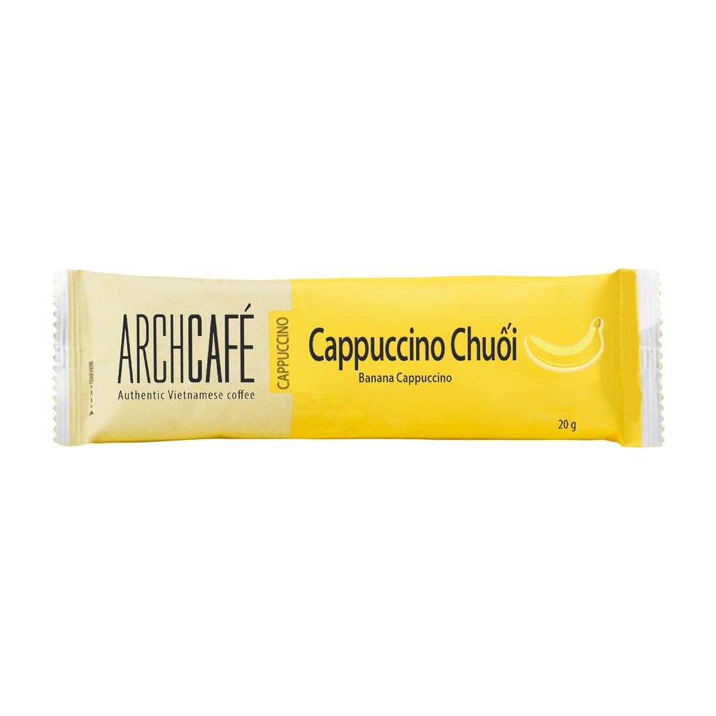 [HSD 20/05/2022] Cappuccino Chuối Archcafe cà phê hòa tan hộp 12 gói