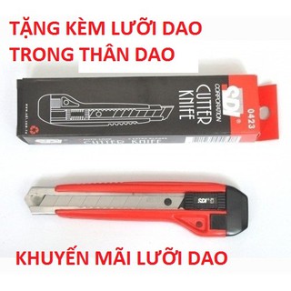 dao rọc giấy to, dao trổ to DSI 0423 TẶNG KÈM LƯỠI DAO TRONG THÂN DAO