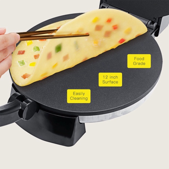 Máy nướng bánh 2 mặt trơn làm bánh tráng, kẹp quế SOKANY 2000W