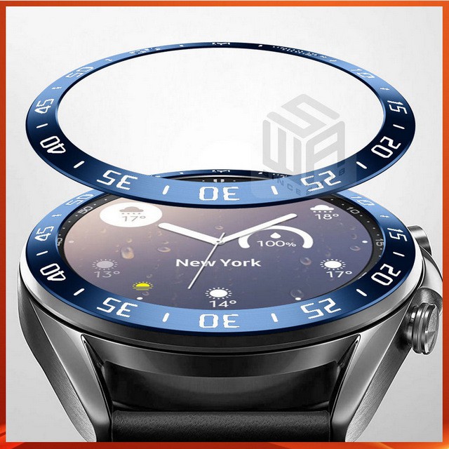 Viền Thép Bezel Samsung Galaxy Watch 3 (41mm và 45mm) viền thép khắc chìm, tặng cường lực SWASTORE