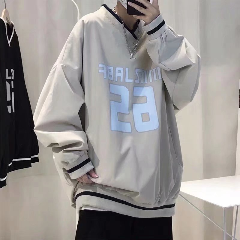 Áo nỉ tay dài cổ V thời trang dành cho nam