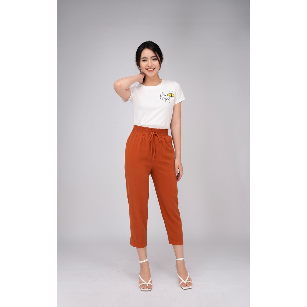 Quần dài nữ, ống đứng, cạp chun, thanh lịch, thiết kế cao cấp TK FASHION QK298
