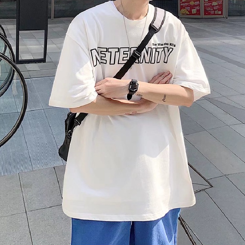 Áo Thun Tay Ngắn Dáng Rộng In Chữ Phong Cách Hip Hop Thời Trang Mùa Hè Cho Nam Và Nữ size M-5XL