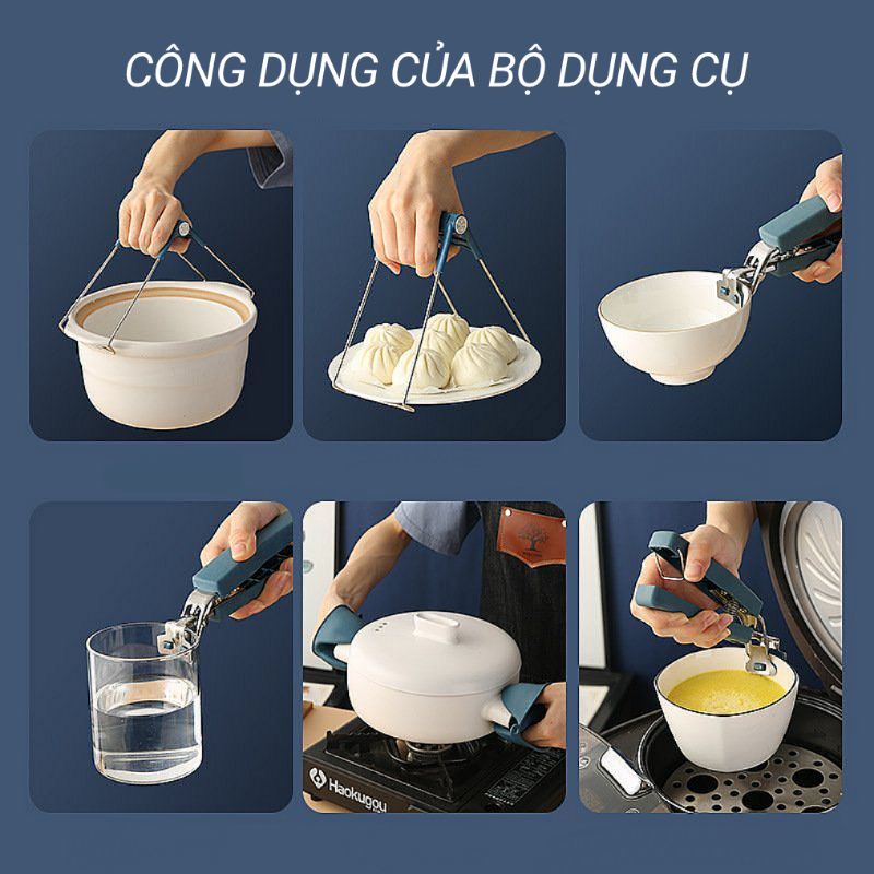 Kẹp Nhấc Nồi Chống Nóng 5 Chi Tiết