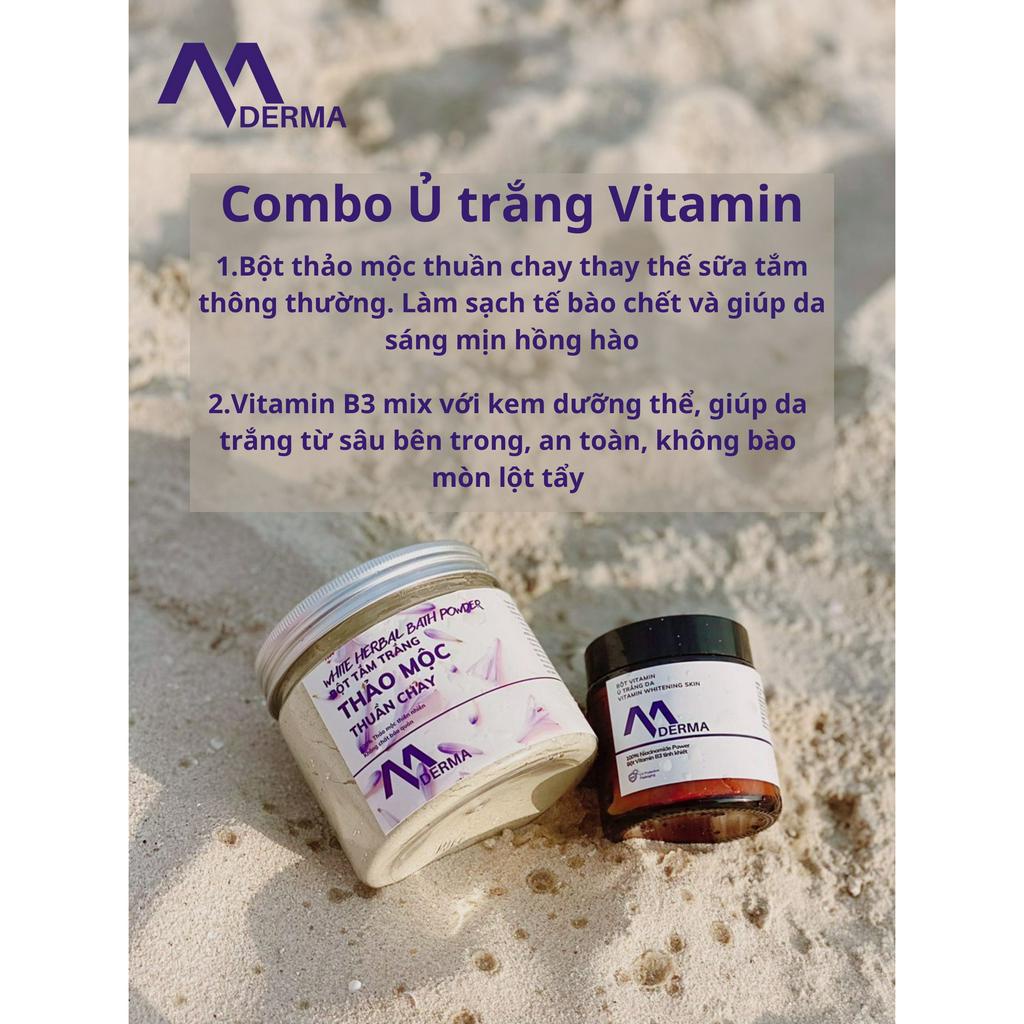 Bột Niacinamide Ủ trắng da Mderma- Trắng hồng sau 7 ngày