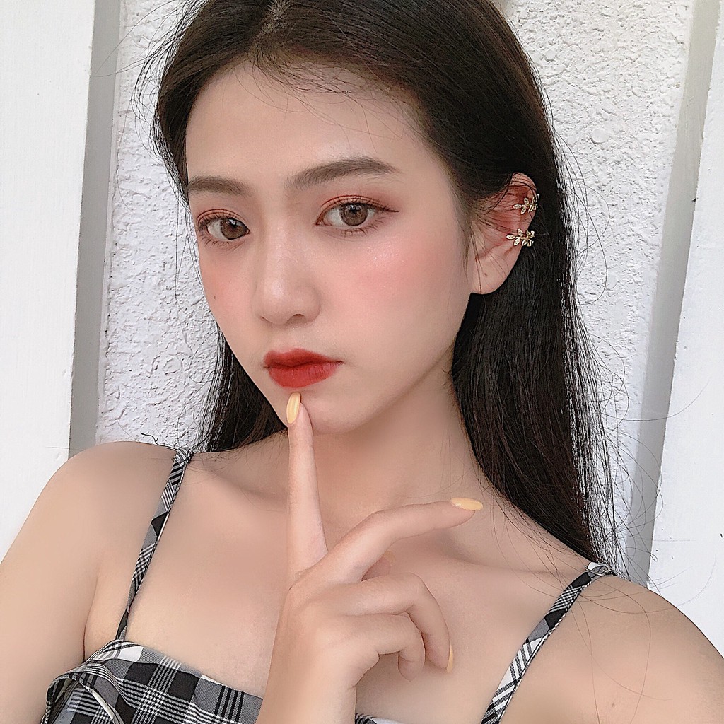 Khuyên Tai Hình Lá Mạ Vàng Độc Đáo Cá Tính Hợp Thời Trang A0028