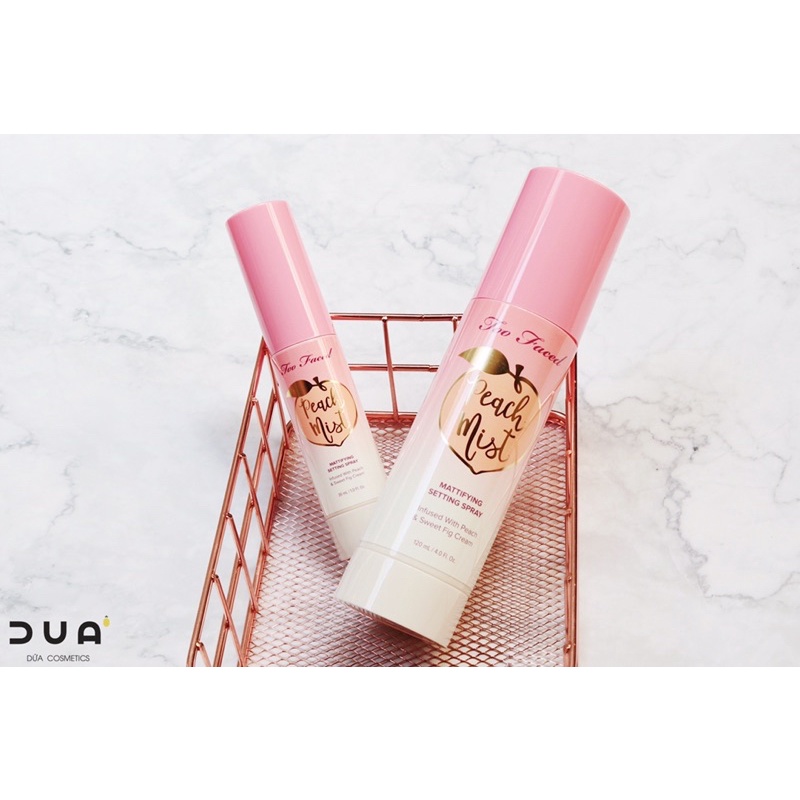 Xịt khóa nền Too Faced Peach Mist Mattifying Setting Spray