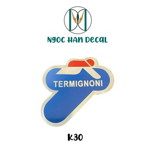 Tem nhôm hãng pô termignoni 3d chữ nổi siêu đẹp